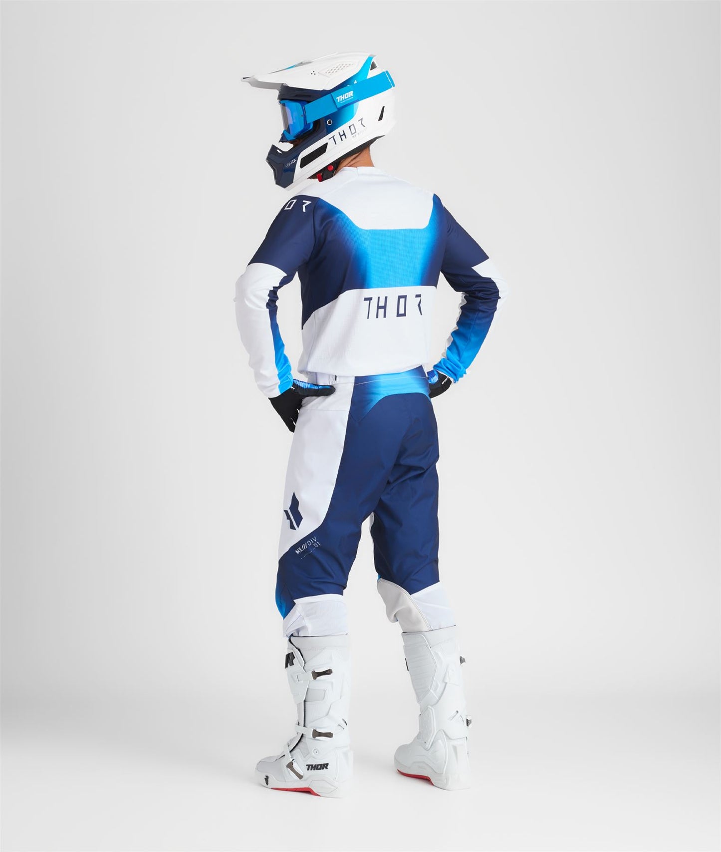 Thor 2026 Motocross Combo Kit Launchmode Storm White Blue