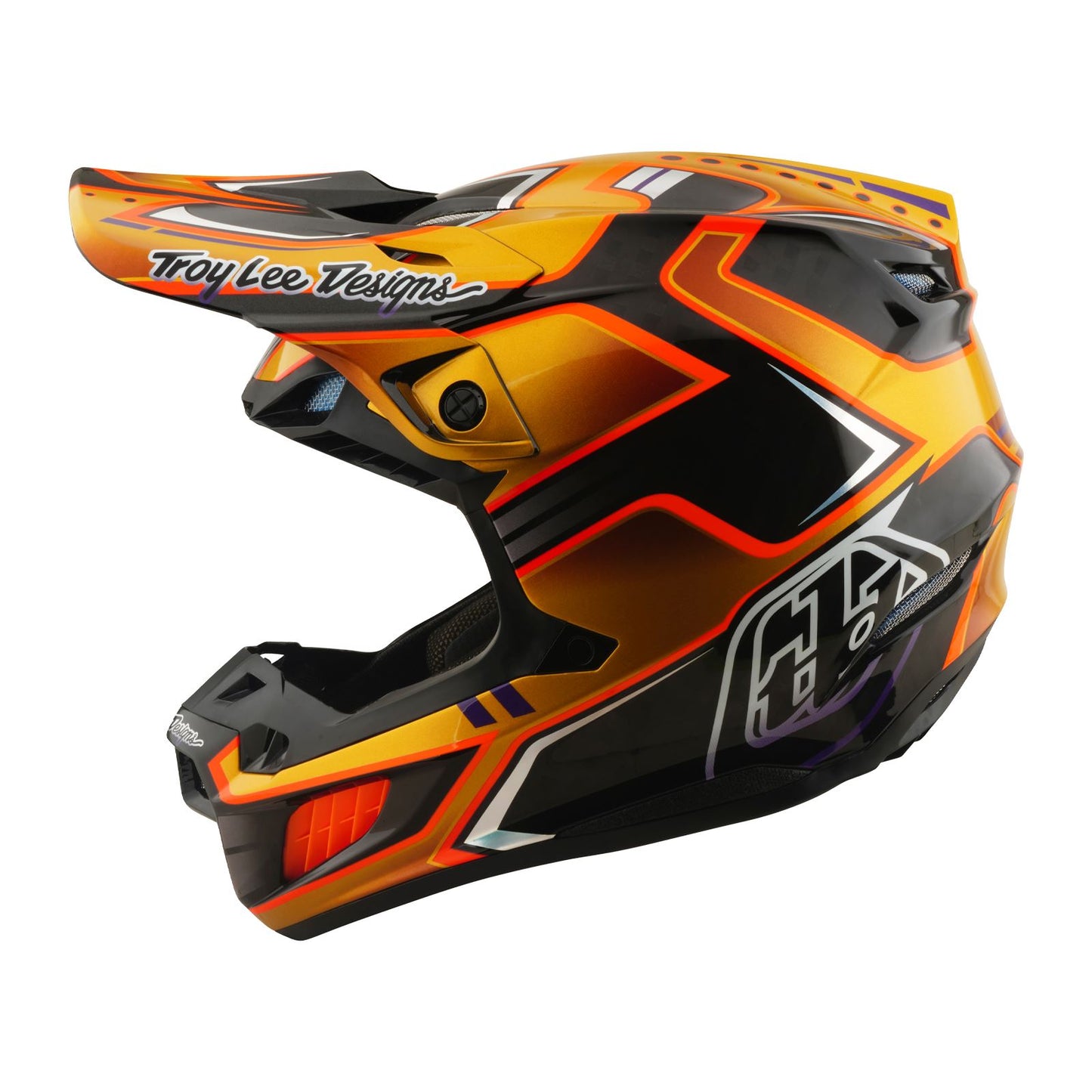 Troy Lee Designs Spring 2026 MX SE5 Carbon Overspray Helmets Gold