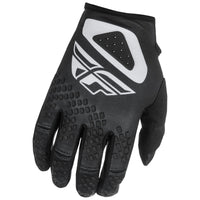 Fly Racing 2025 Youth Kinetic Sym Motocross Gloves Black White