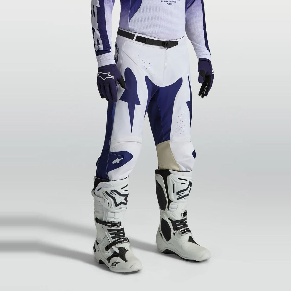 Alpinestars 2027 Racer Air Amber MX Pants Blue Navy White