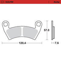 Moto-Master Front Left Pro Racing Sintered Brake Pads For Polaris RZR XP 4 1000 Turbo 2016-2018