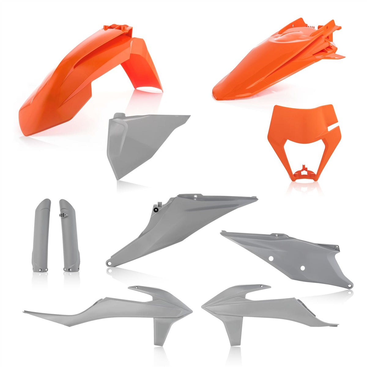 Acerbis Full Plastic Kit Orange Grey 0024054.207