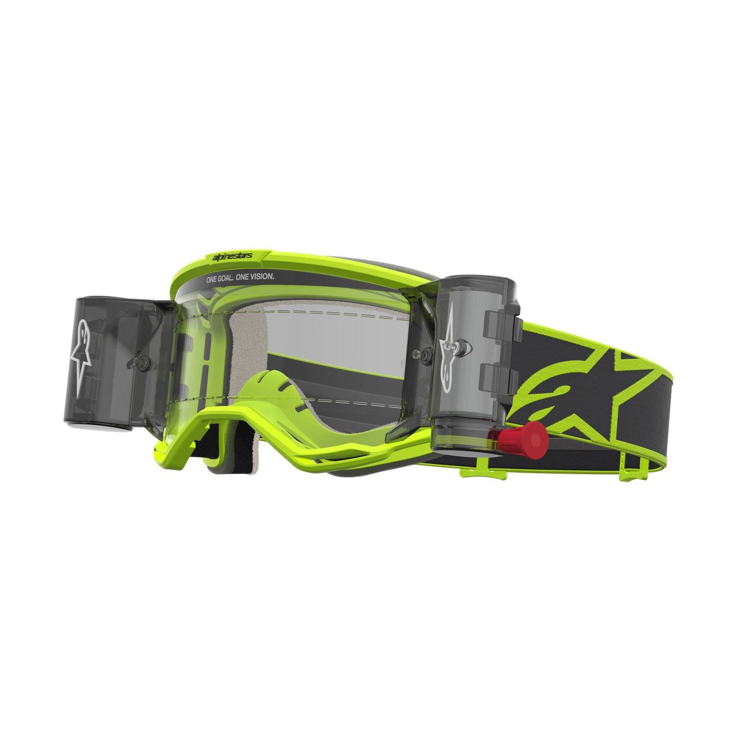 Alpinestars 2027 Vision 5 Rora Roll Off MX Goggles Yellow Flo Black Clear