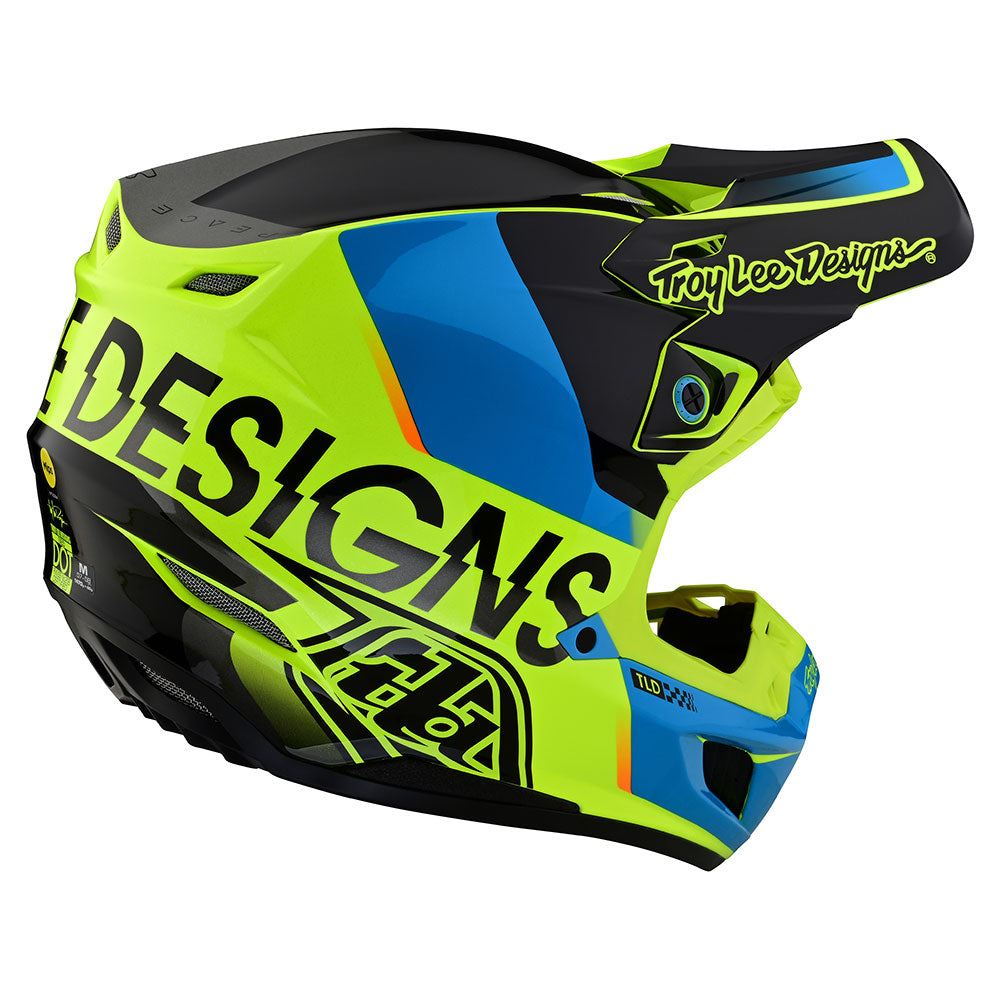 Troy Lee Designs SE5 Carbon Helmet W/MIPS Qualifier Yellow