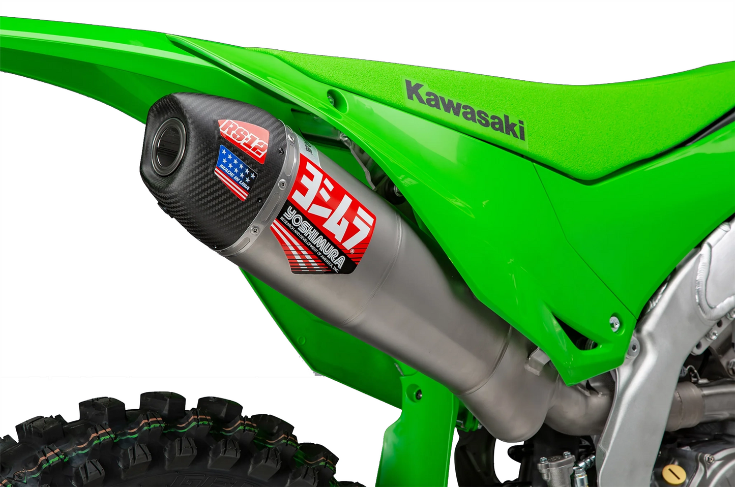 Yoshimura RS-12 Full Exhaust System Stainless Steel Aluminium Carbon Cap For Kawasaki KX 450F 2024