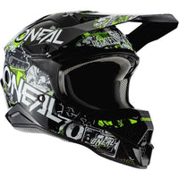 O'Neal 2025 Motocross Helmet 3SRS Attack Black Neon Yellow