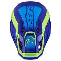 Alpinestars 2026 SM7 Deed Motocross Helmet Blue Yellow Flo Glossy