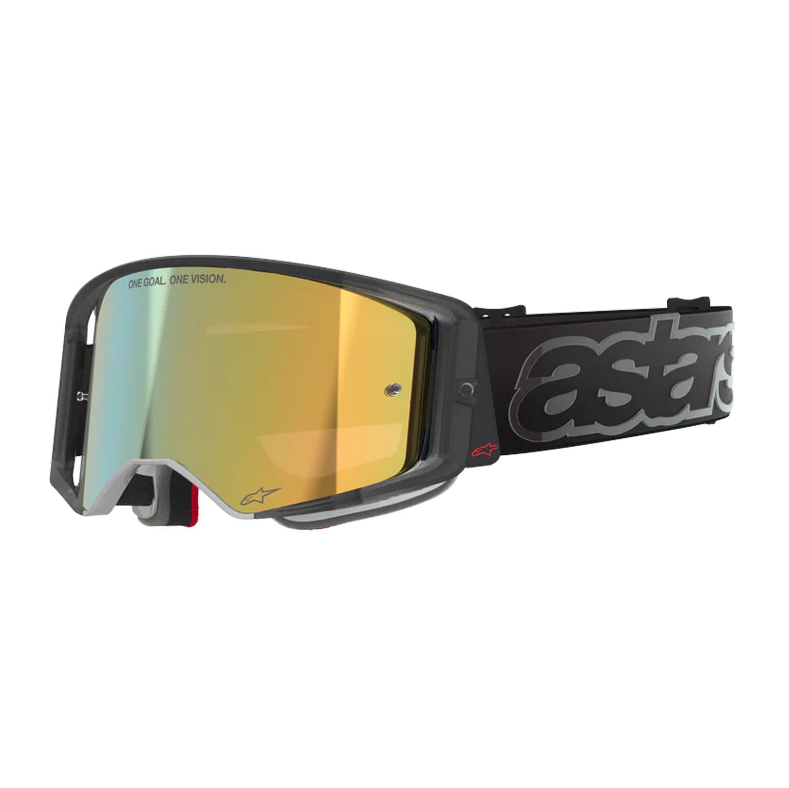 Alpinestars 2026 Supertech Vision Vista Motocross Goggles Black Mirror Gold One Size