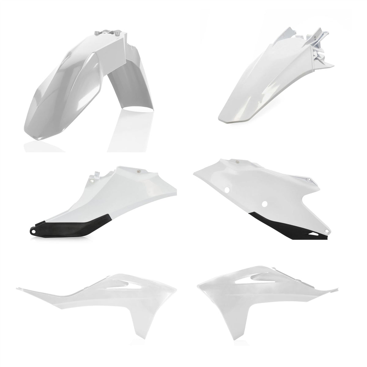Acerbis Plastic Kit White Black For Gas Gas EX 350 F 2021-2023