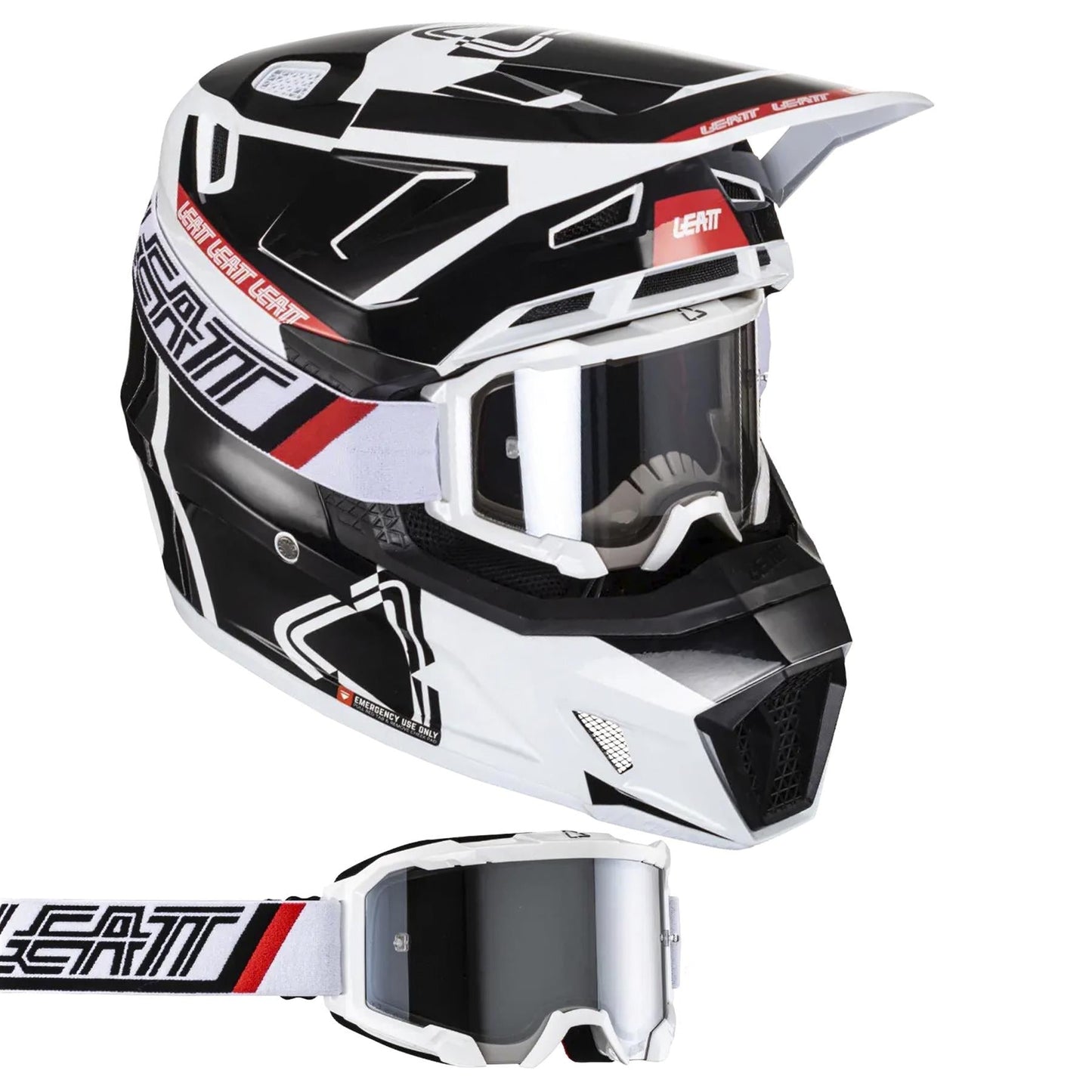 Leatt 2024 Helmet Moto 7.5 V24 Black White