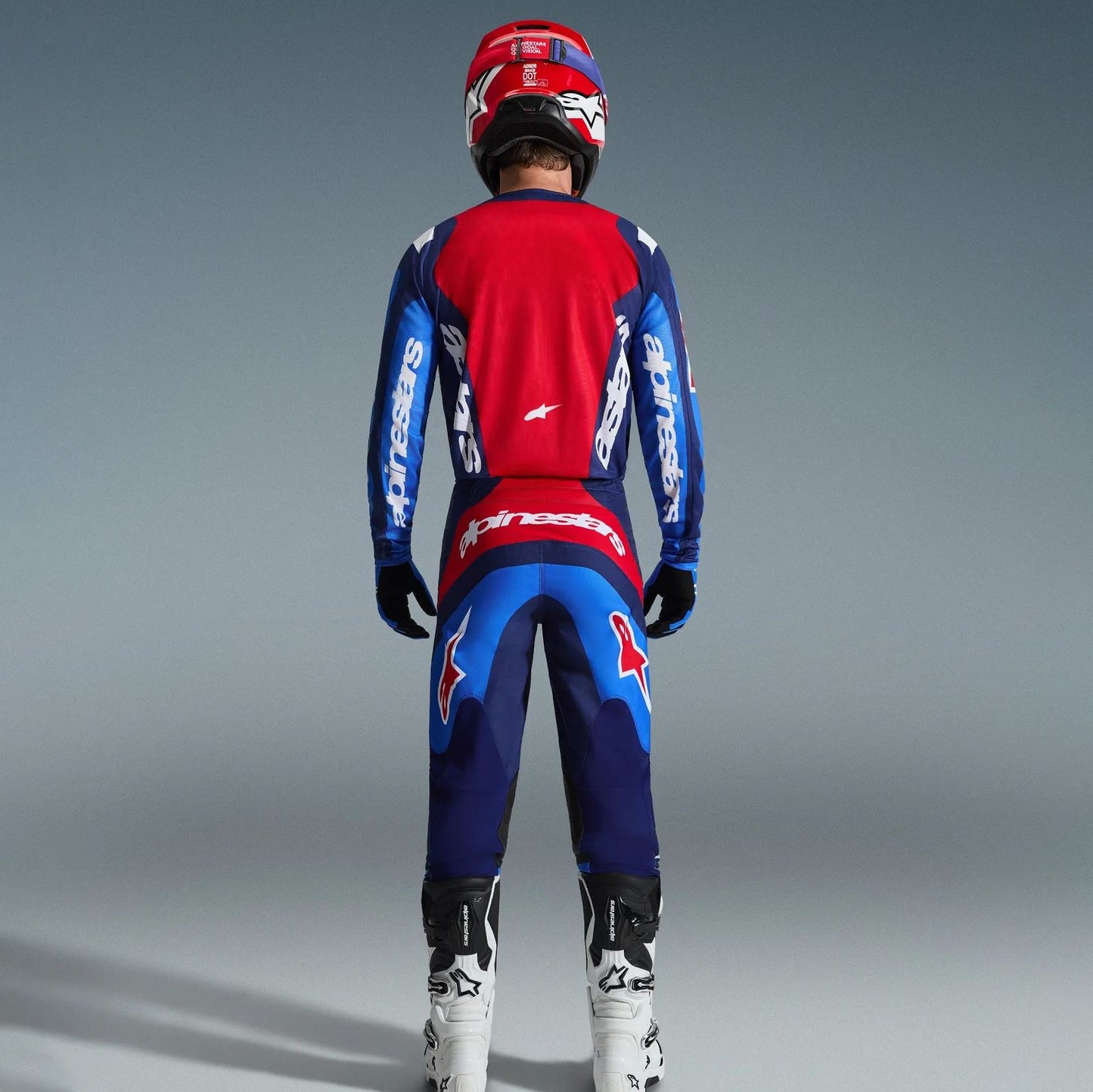 Alpinestars 2026 Fluid Grid Motocross Combo Kit Blue Red