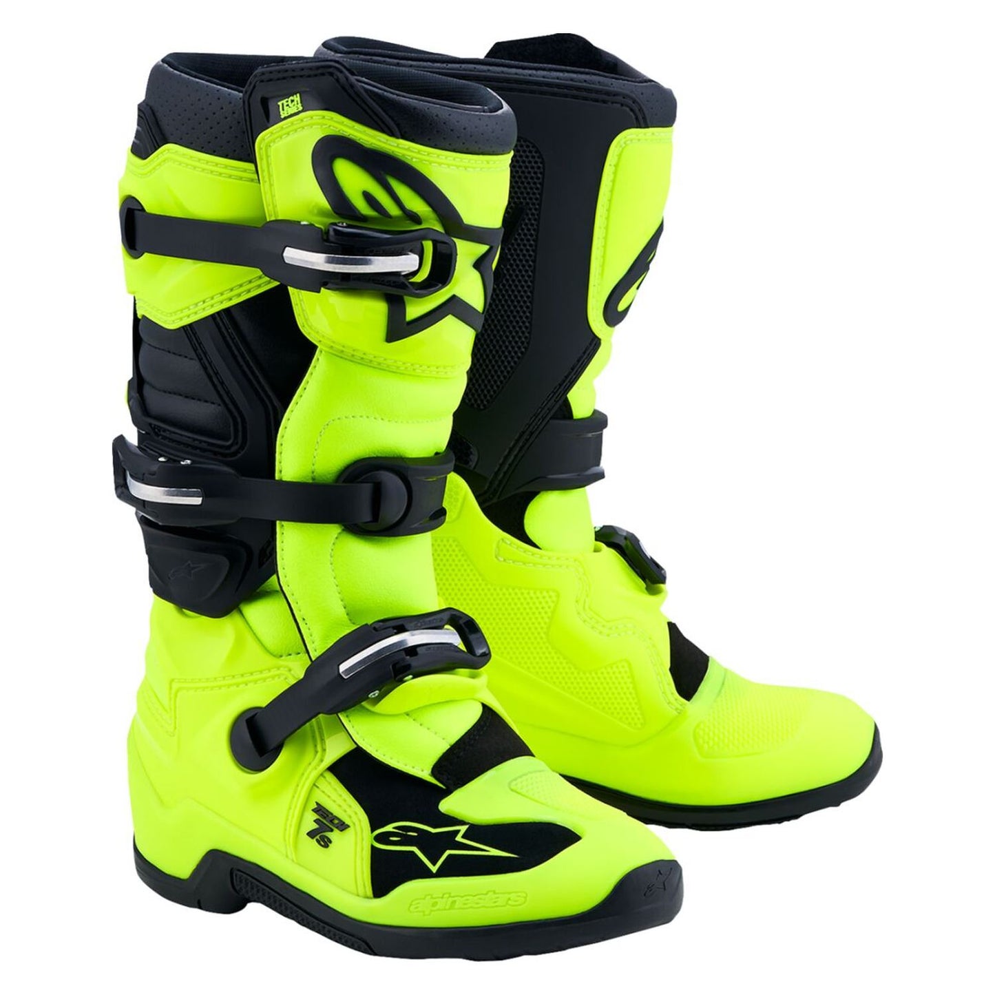 Alpinestars 2027 Youth Tech 7S MX Boots Yellow Fluo Black