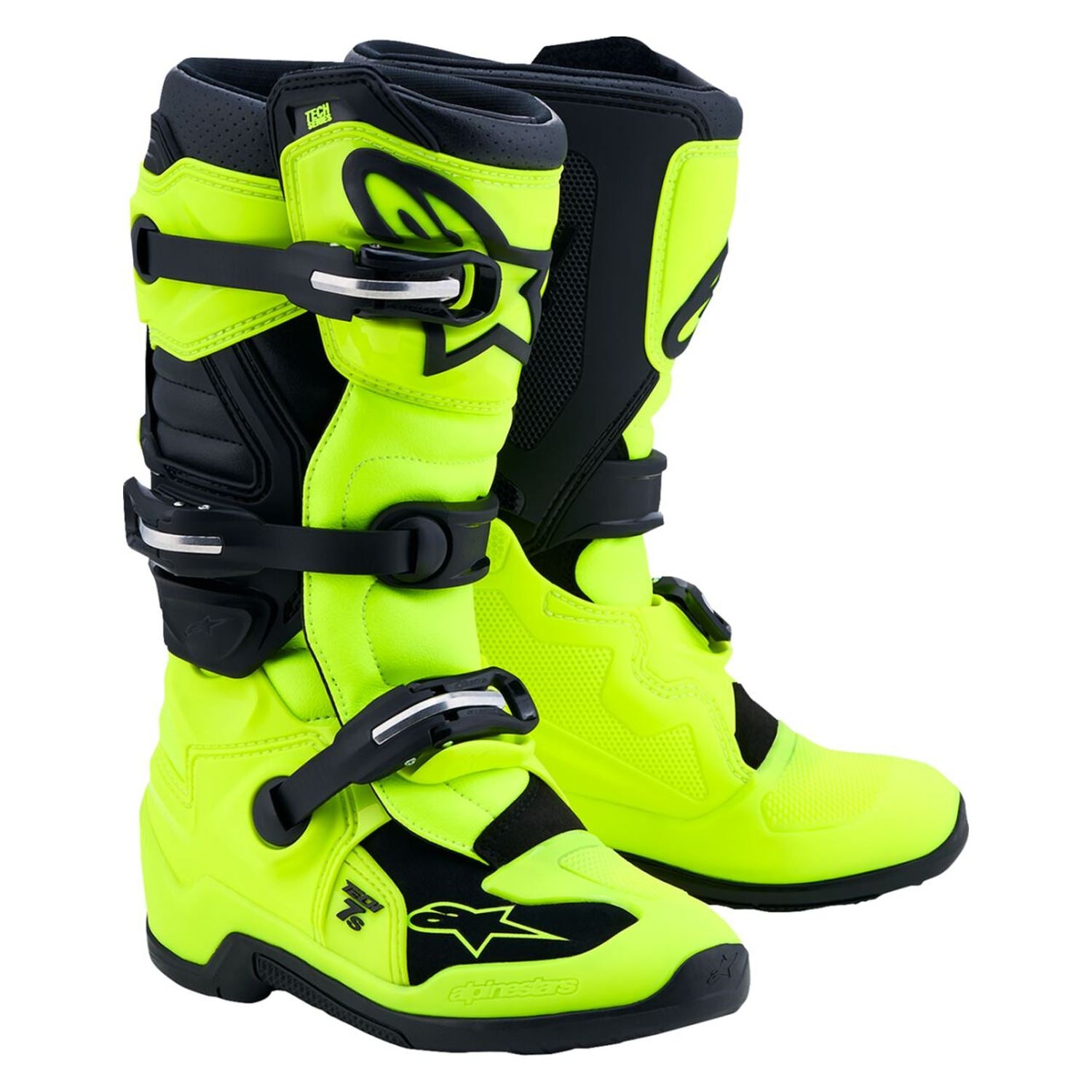 Alpinestars 2027 Youth Tech 7S MX Boots Yellow Fluo Black