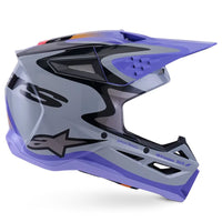 Alpinestars 2026 SM3 Jettson Motocross Helmet Grey Purple Black Glossy