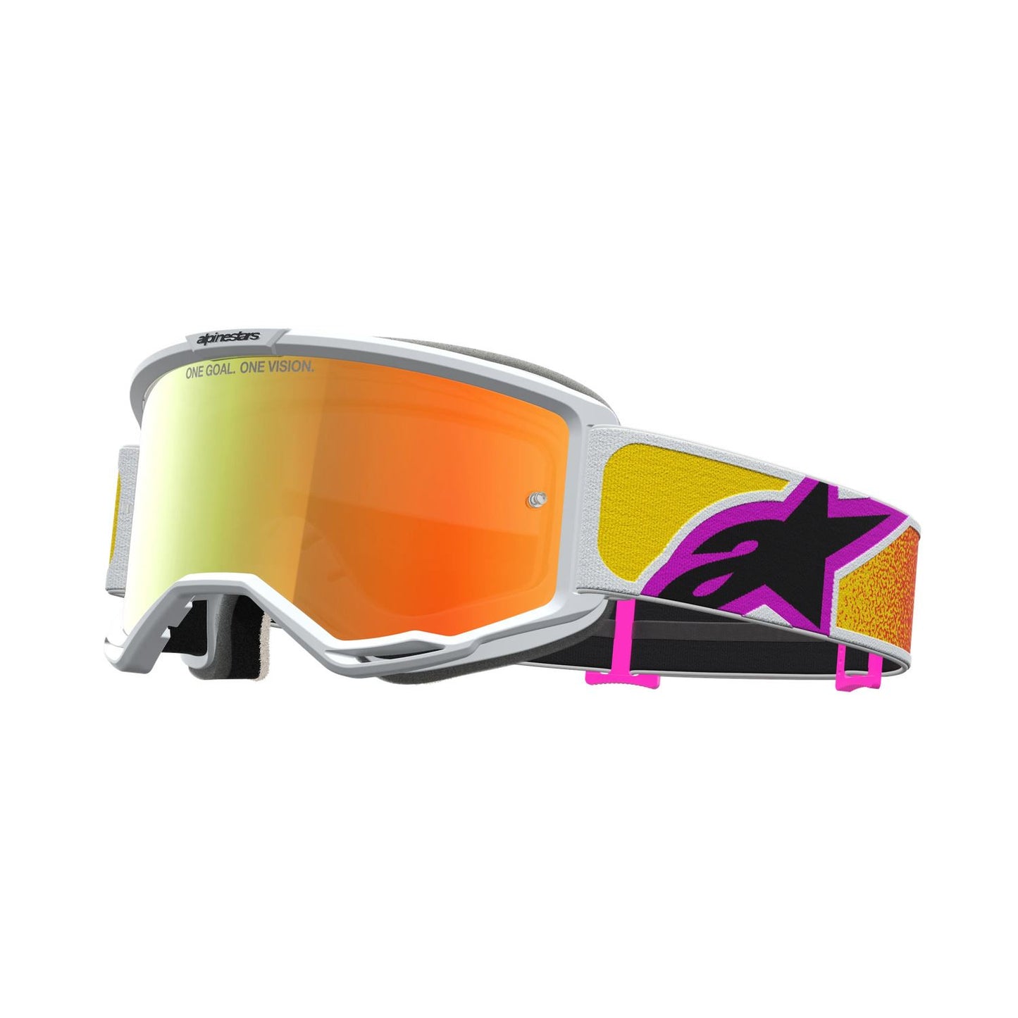 Alpinestars 2027 Vision 5 Drag MX Goggles Orange Red Mirror Red