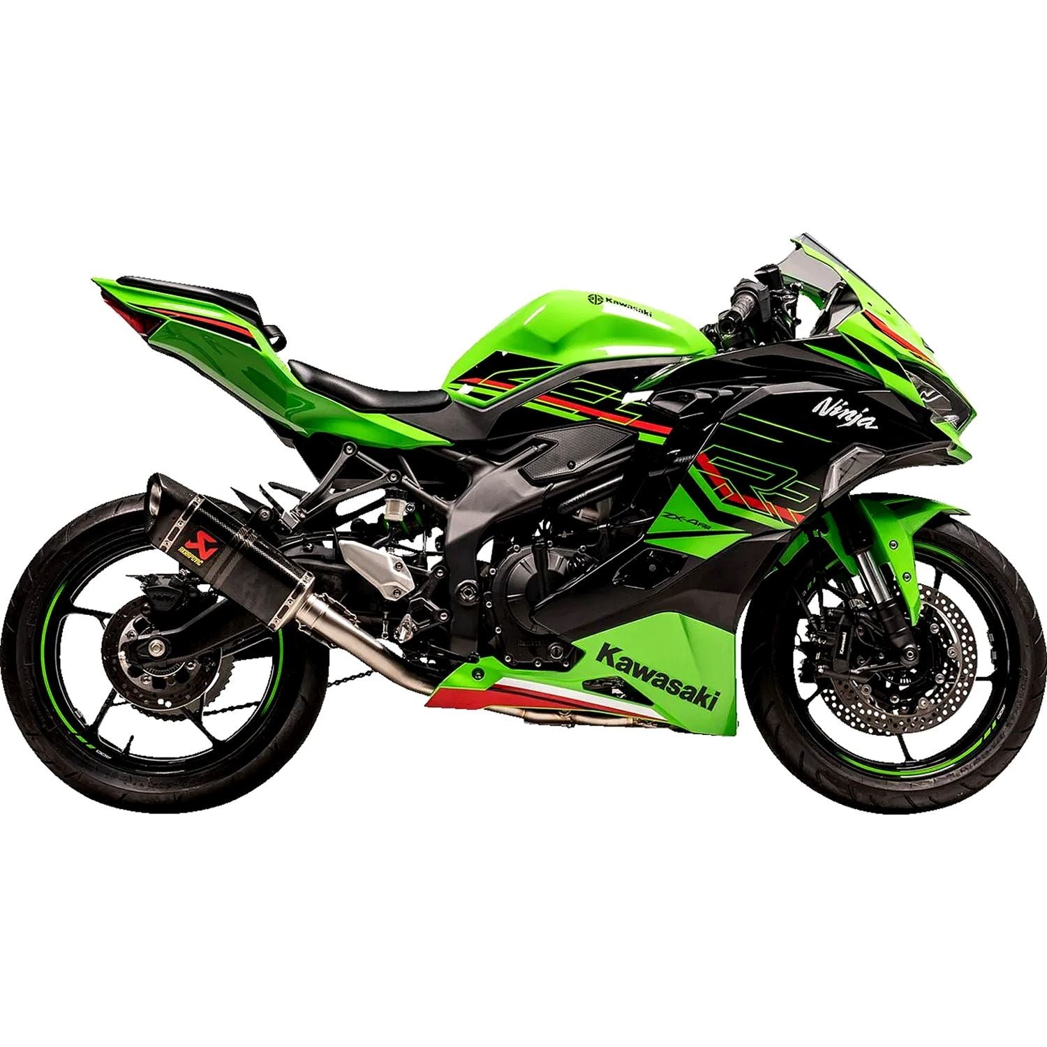 Akrapovic Carbon Fiber Racing Line Full Exhaust System For Kawasaki ZX-4 RR 400 ABS Ninja Performance 2025-2026