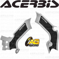 Acerbis X-Grip Frame Protector Guards Grey Black For Kawasaki KX 250 2021-2024