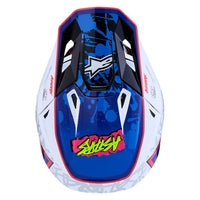 Alpinestars 2027 S-M7 Blaster MX Helmet White Blue Red
