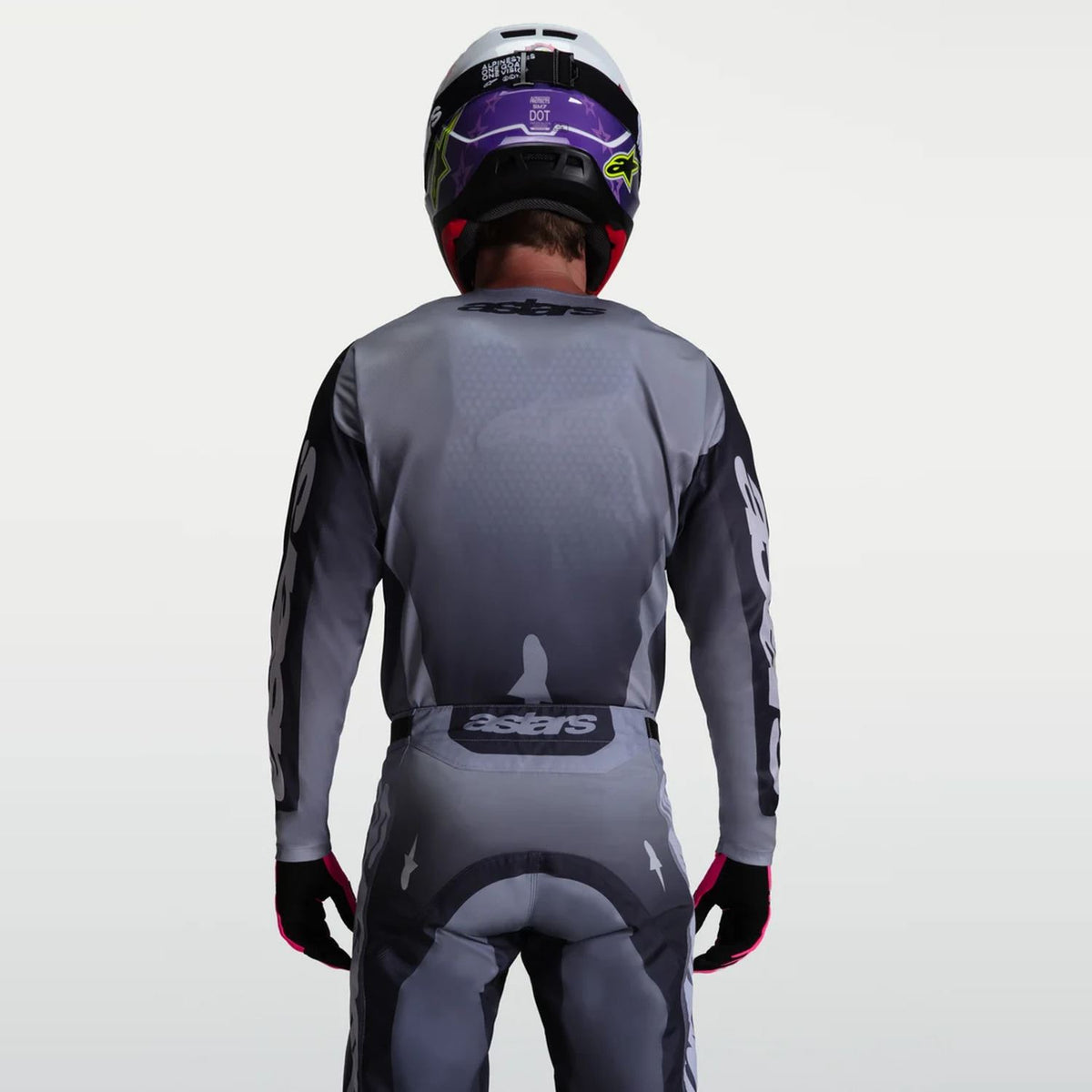 Alpinestars 2027 Racer Amber MX Jersey Graystone Cold Gray Light Lilac