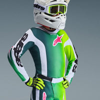 Alpinestars 2026 Youth Fluid Portl Motocross Jersey Green White Black