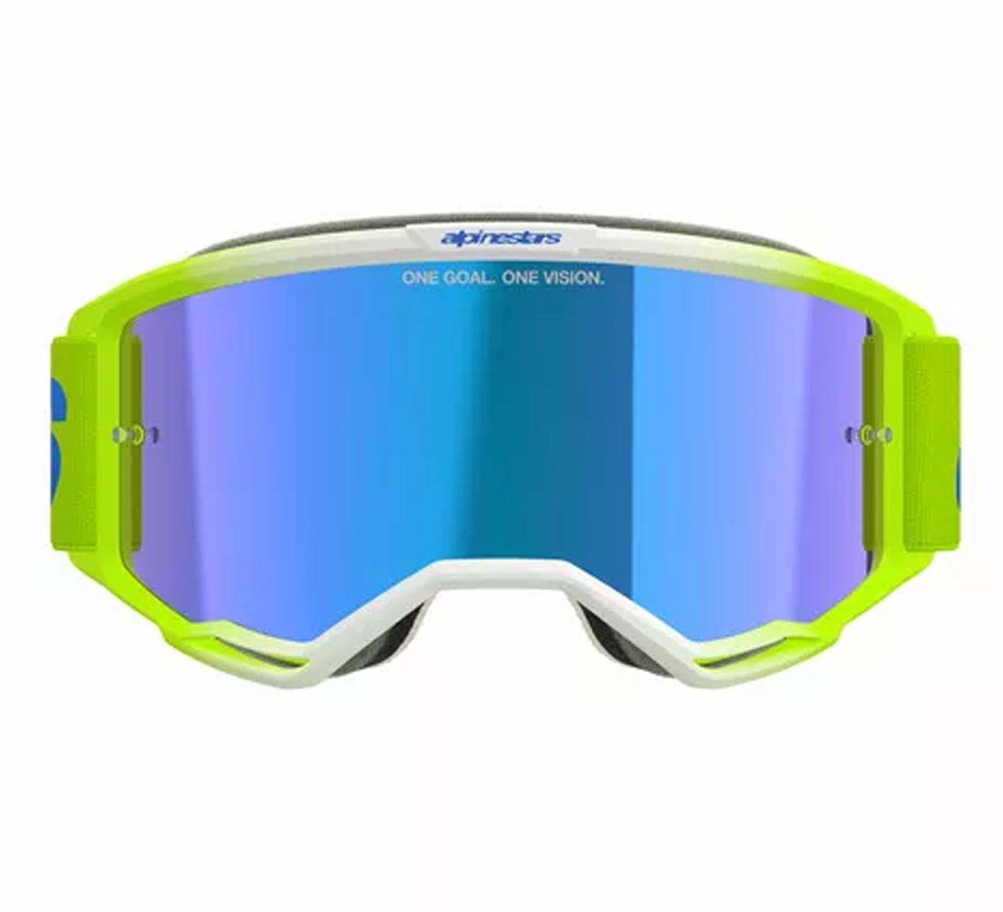 Alpinestars 2025 Goggles Vision 5 Blaze Yellow Blue Mirror Blue