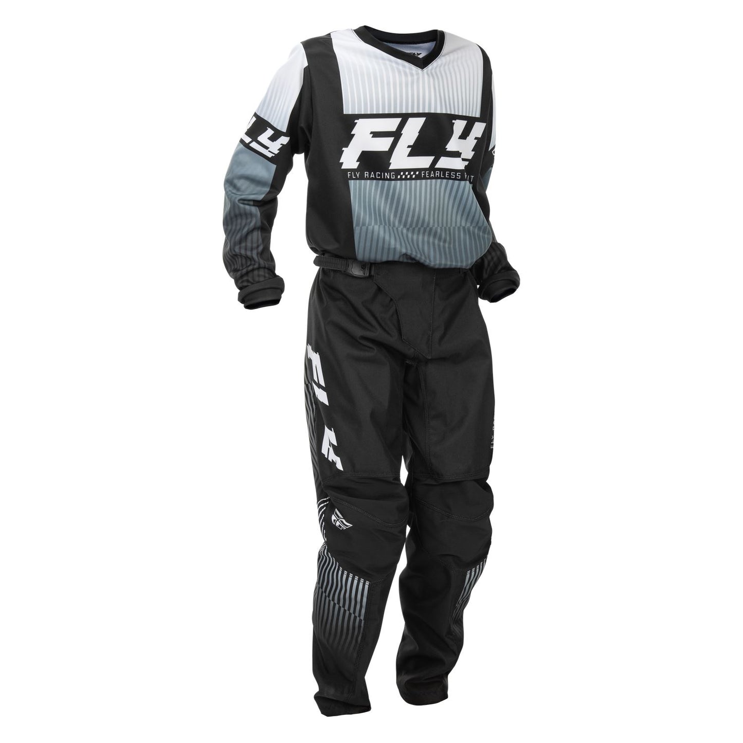 Fly Racing 2026 Motocross Combo Kit F-16 Youth  Black White