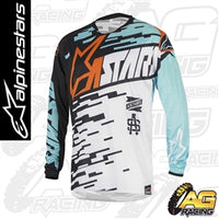 Alpinestars Racer Braap White Turquoise Black Jersey