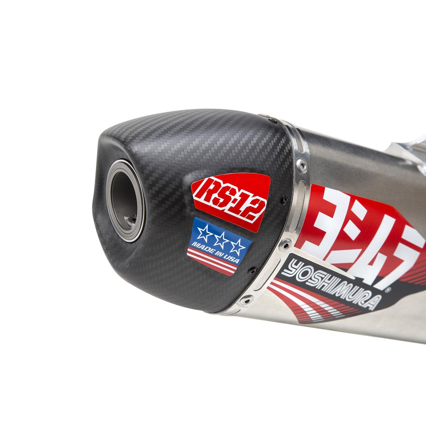 Yoshimura RS-12 Full Exhaust System Stainless Steel Aluminium Carbon Cap For Motocross Enduro Motorcycles