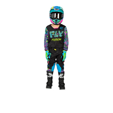 Fly Racing 2026 Motocross Combo Kit Kinetic Mutant Youth  Black Multi