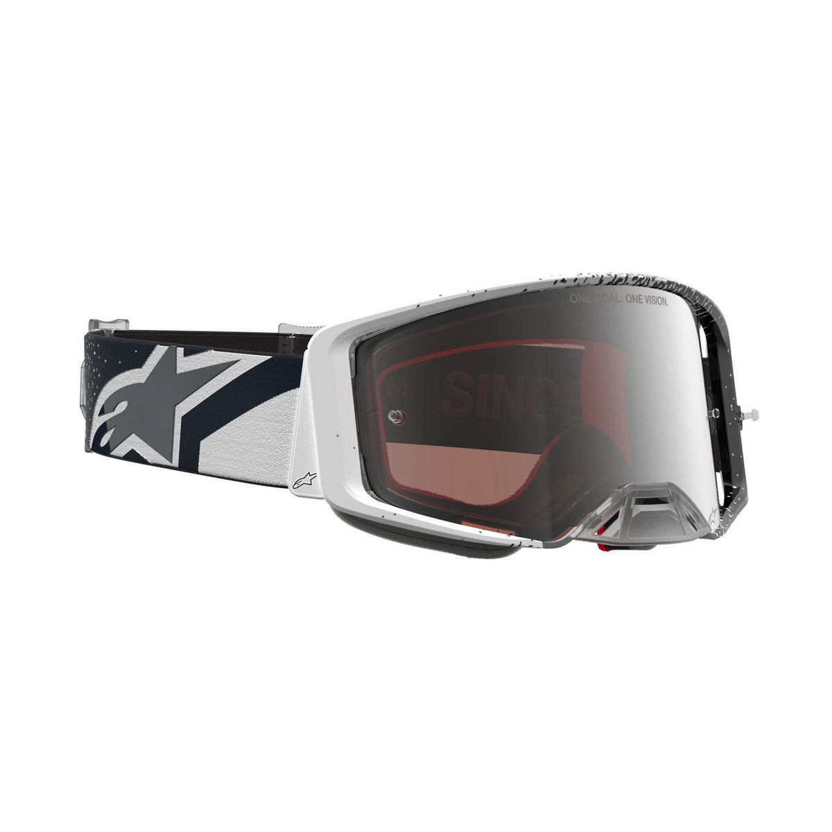 Alpinestars 2027 Supertech Hiten MX Goggles White Black Mirror Silver