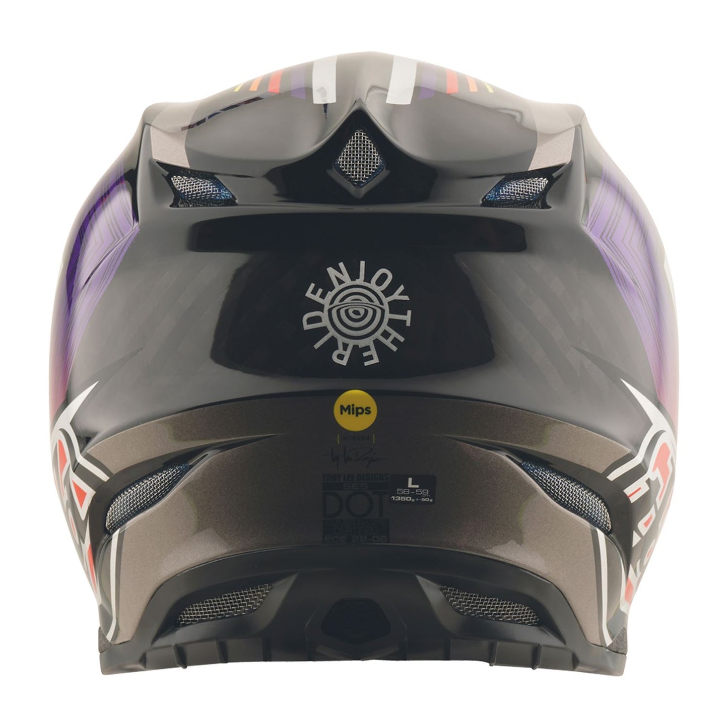 Troy Lee 2026 Motocross Helmet SE5 Carbon Stripes Black Purple