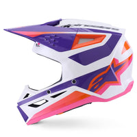 Alpinestars 2026 SM3 Heat Motocross Helmet White Purple Pink