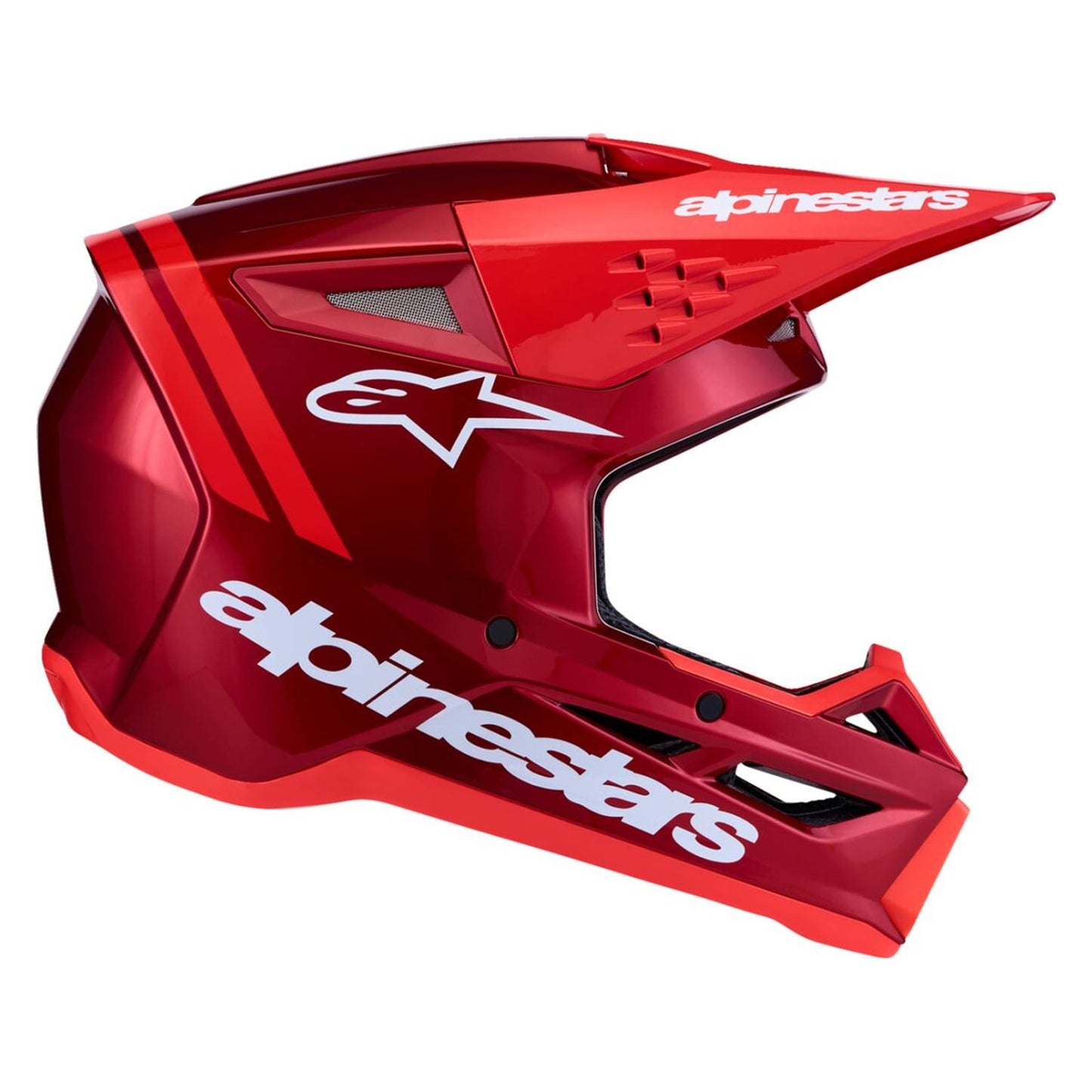 Alpinestars 2027 S-M3 Radium MX Helmet Red White Blue Yellow Flou