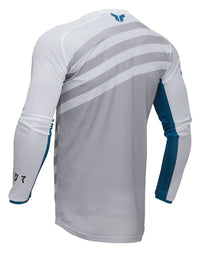 Thor 2025 Motocross Jersey Launchmode Vented Raid White Grey