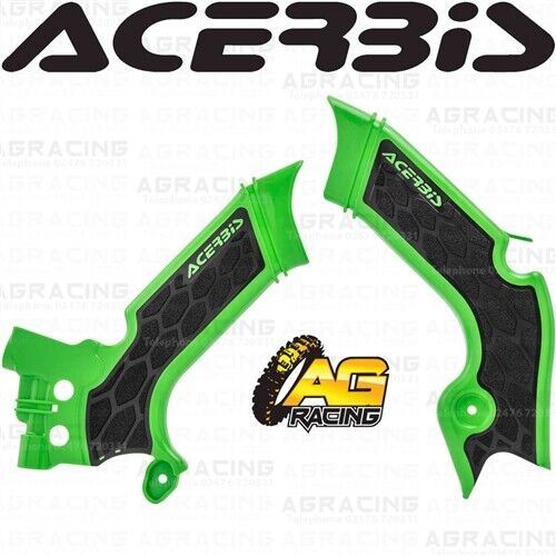 Acerbis X-Grip Frame Protector Guards Green Black For Kawasaki KX 450 2020-2023