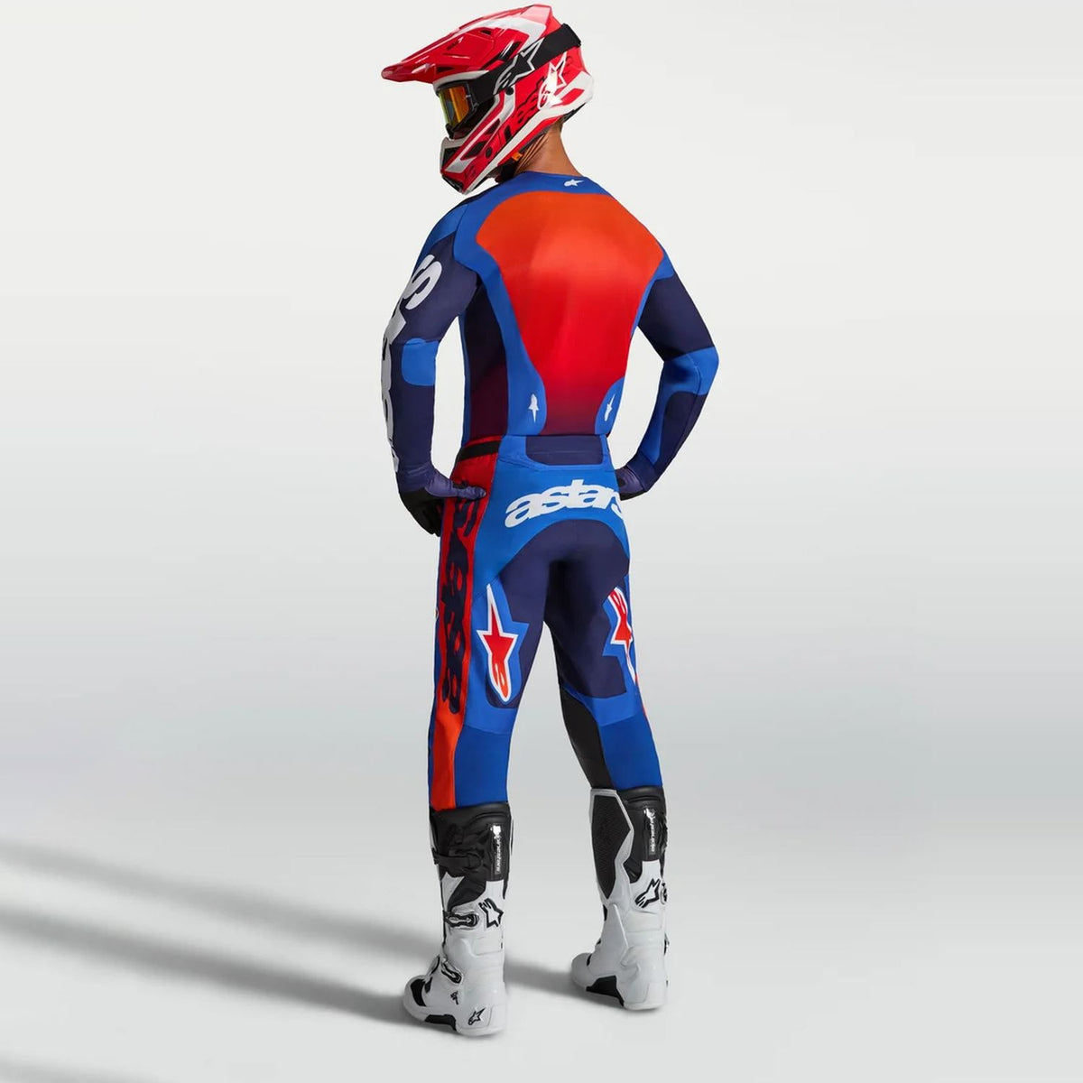 Alpinestars 2027 Racer Hunt MX Combo Kit Strong Blue Deep Blue Fire Red