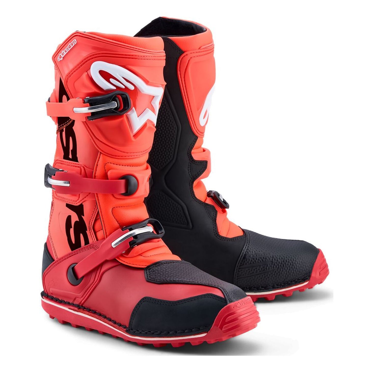 Alpinestars 2027 Tech-T Trials Boots Red Fluo Black Bright Red