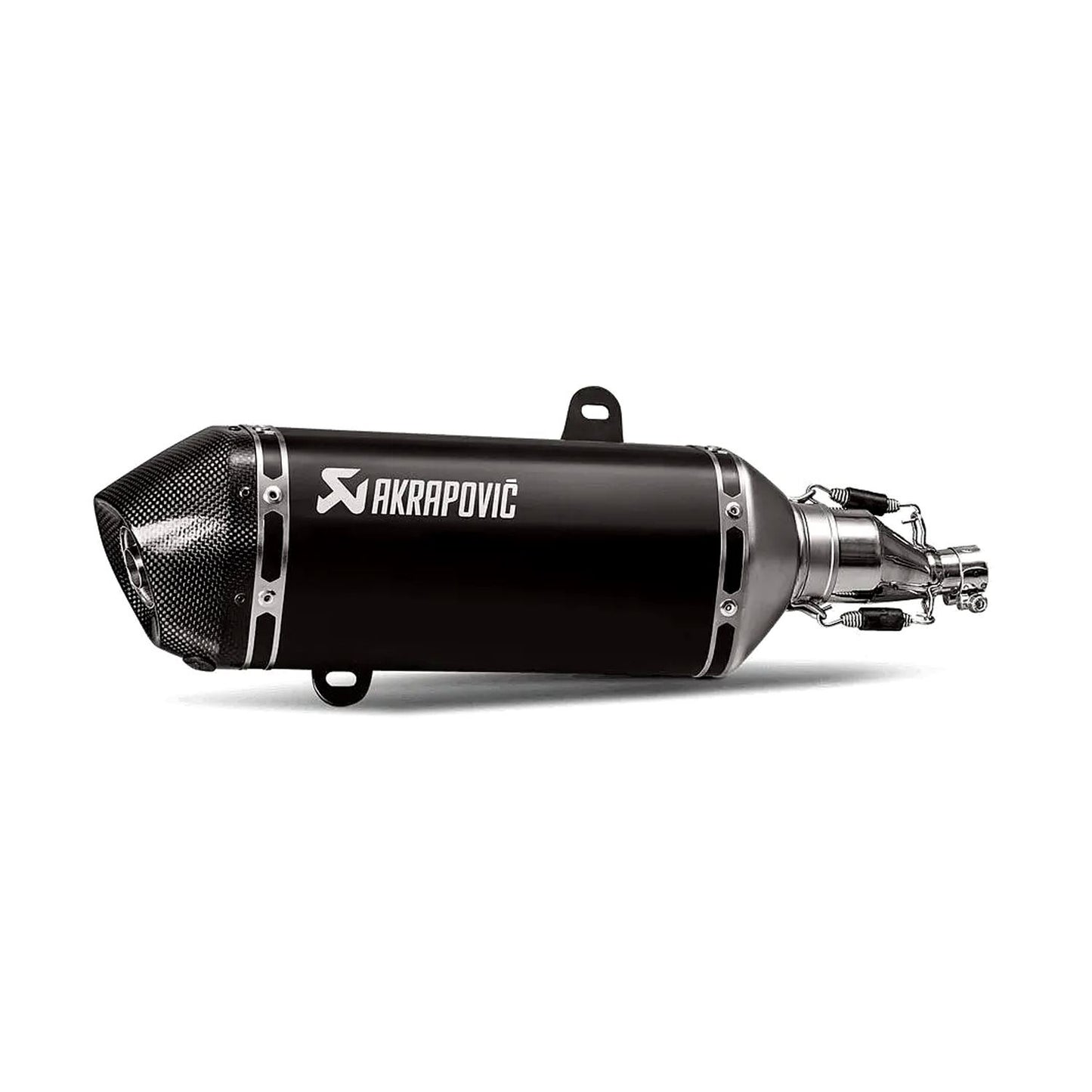 Akrapovic Stainless Steel Black Line Slip On Silencer For Vespa GTS 125 IGET ABS 2021-2024