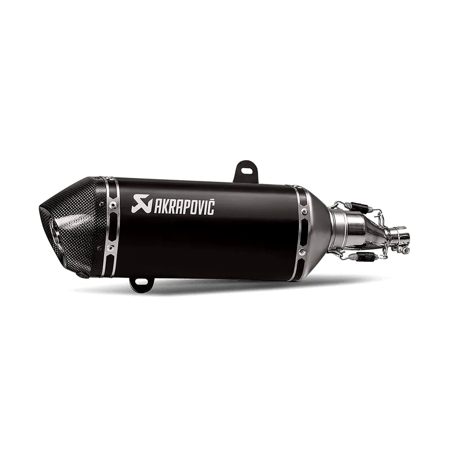 Akrapovic Stainless Steel Black Line Slip On Silencer For Vespa GTS 125 IGET ABS Super Sport 2021-2024