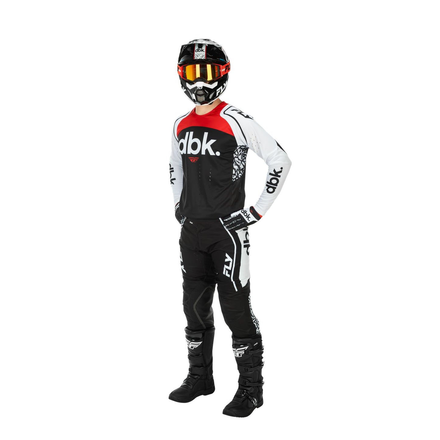 Fly Racing 2026 Motocross Combo Kit Evolution DST  Black White Red