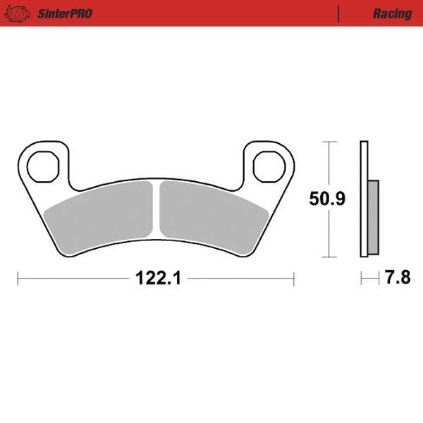 Moto-Master Front Left Pro Racing Sintered Brake Pads For Arctic Cat Textron Wildcat Sport 700 2015-2019