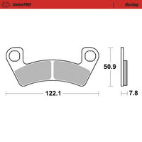 Moto-Master Front Left Pro Racing Sintered Brake Pads For Arctic Cat Textron Wildcat Sport 700 2015-2019