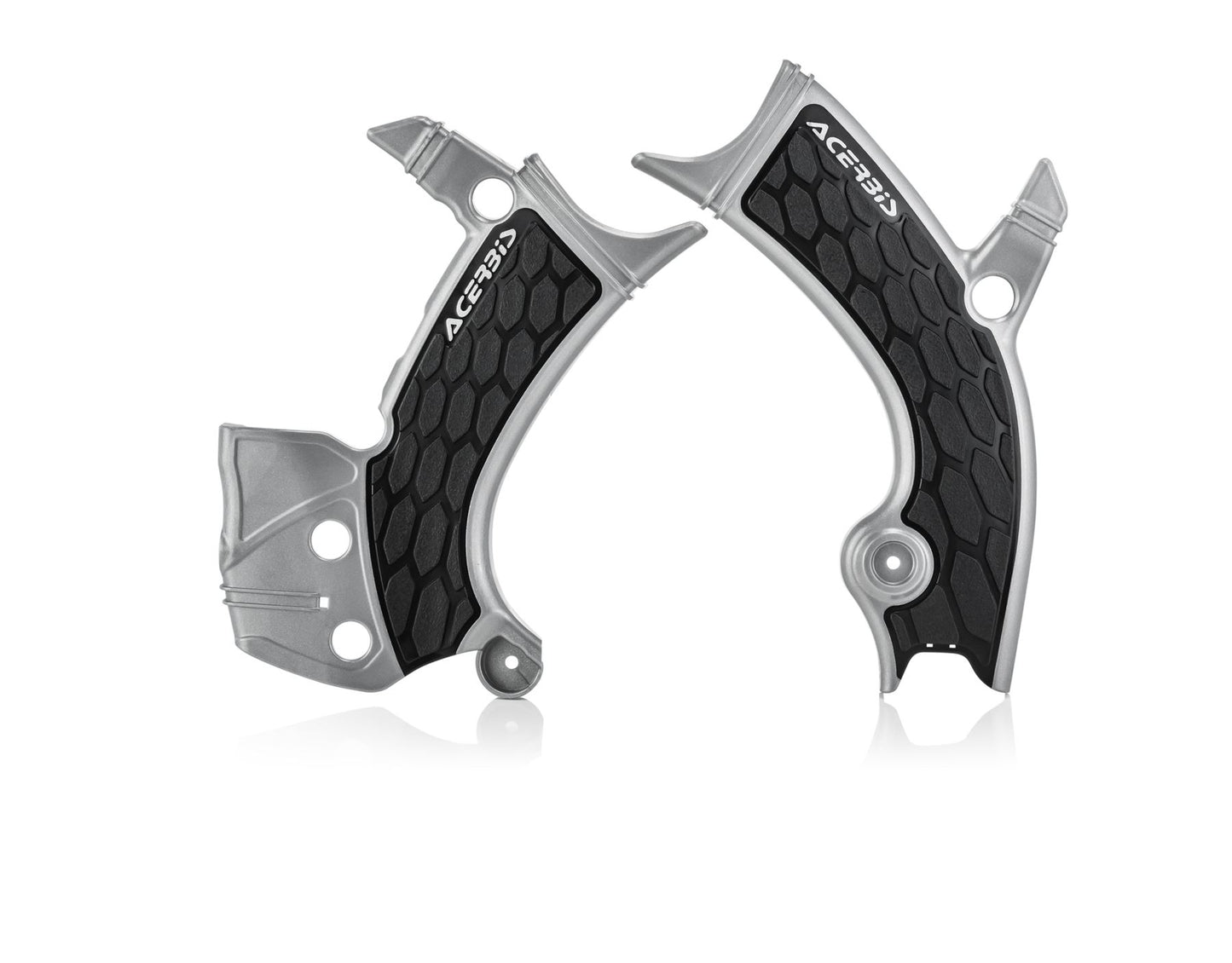 Acerbis X-Grip Frame Protector Guards Silver For Yamaha YZ 450 FX 2019-2022
