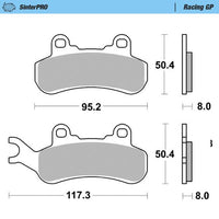 Moto-Master Front Left Pro Racing GP Sintered Brake Pads For Bombardier/Can Am Maverick X3 900 2018