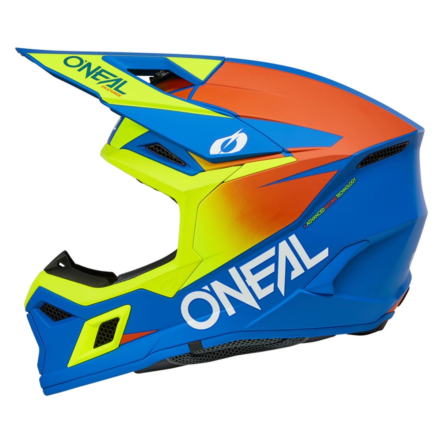 O'Neal 2026 3 SRS Solid Blue Neon Yellow Helmet