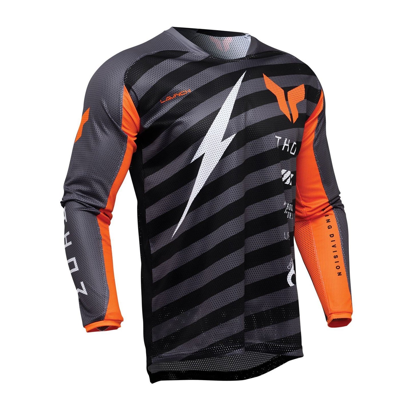 Thor MX Spring 2025 Jersey Launchmode Vented Raid Charcoal Black