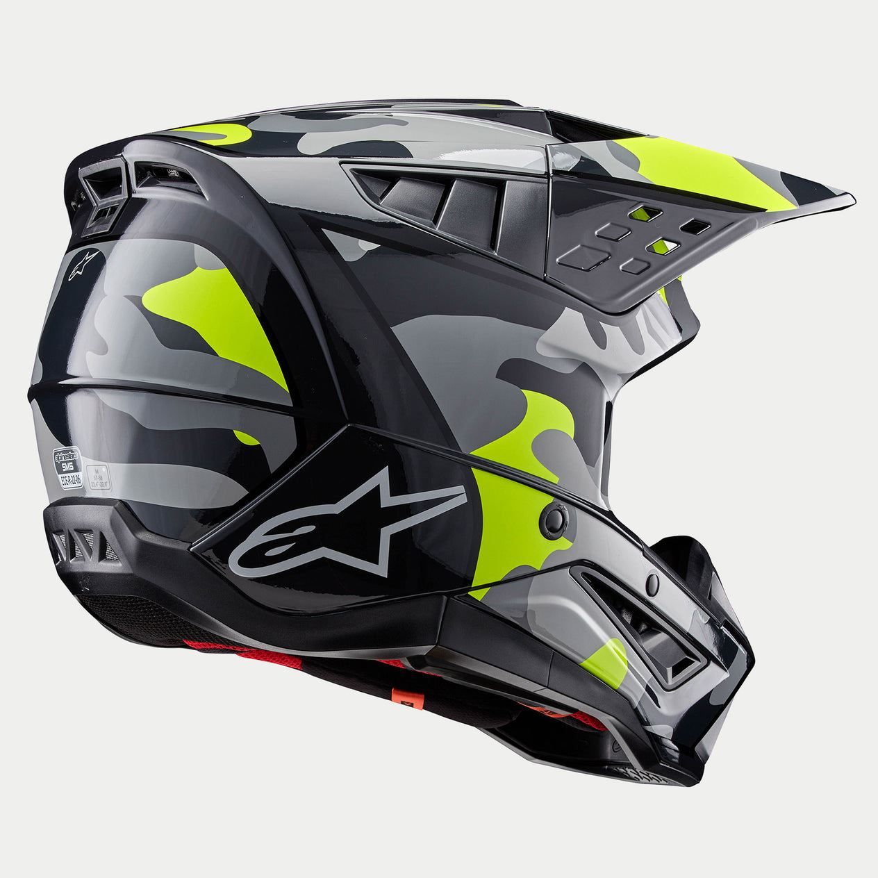 Alpinestars 2026 Supertech SM5 Rover 2 Dark Grey Yellow Flou Motocross Helmet