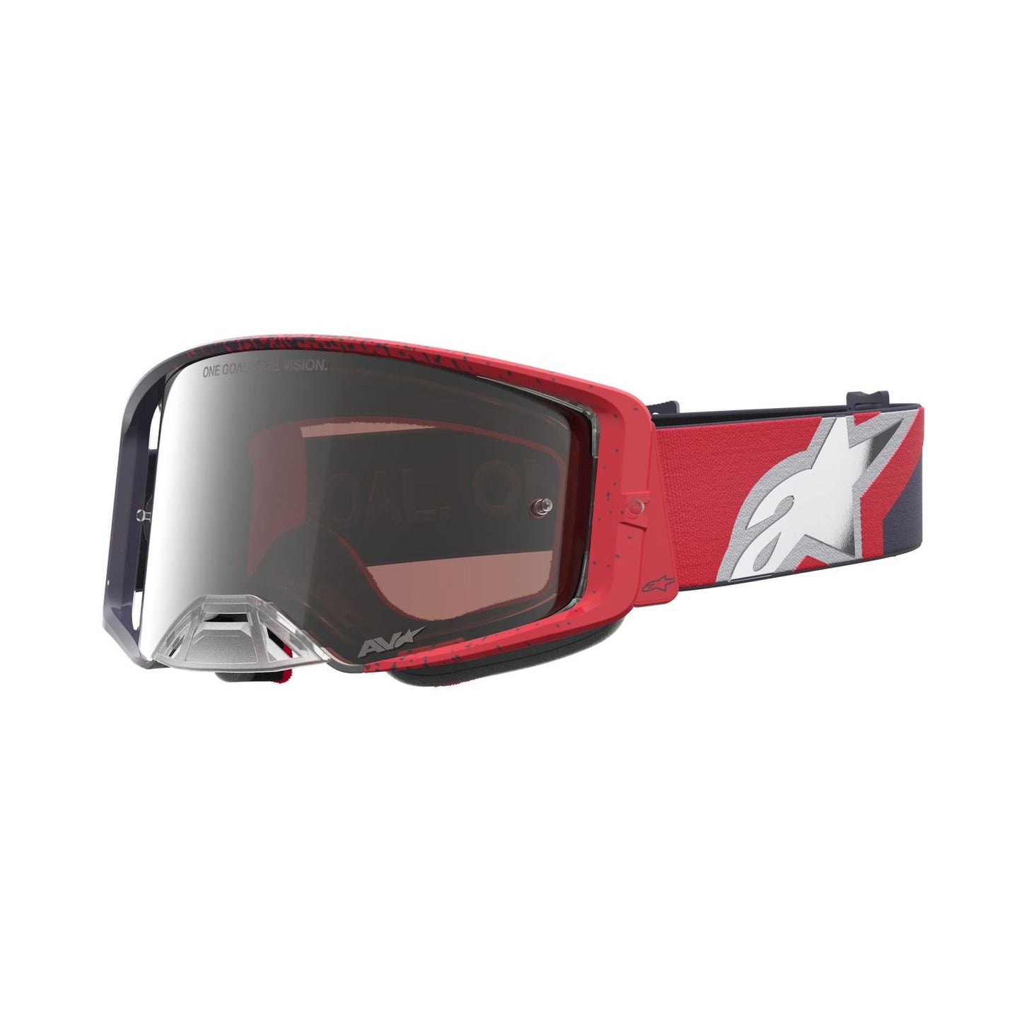 Alpinestars 2027 Supertech Hiten MX Goggles Black Red Mirror Silver