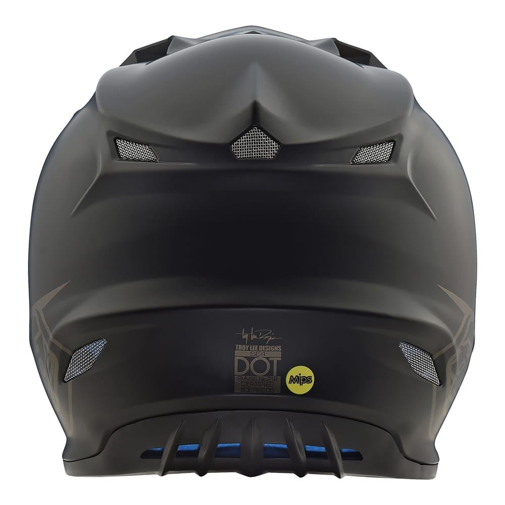 Troy Lee Designs 2024 SE4 Polyacrylite Motocross Helmet W/MIPS Mono Black