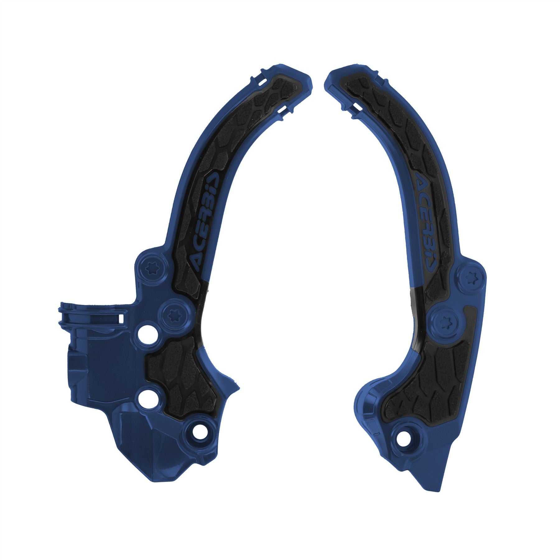 Acerbis X-Grip Frame Protector Guards Blue Black For Gas Gas MC 50 2024-2025